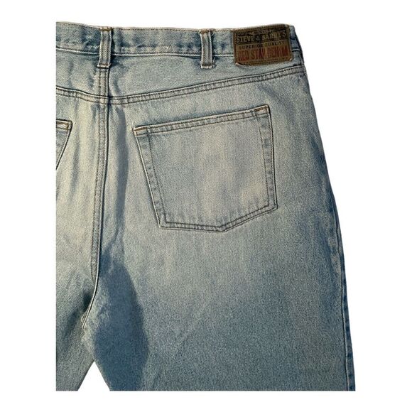 Steve & Barrys Men’s Size 40x32 Vintage Blue Relaxed Fit Red Star Denim jeans - Picture 7 of 14